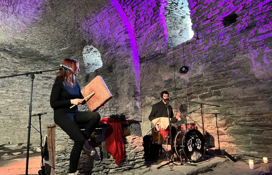 Un moment de l'actuació. 