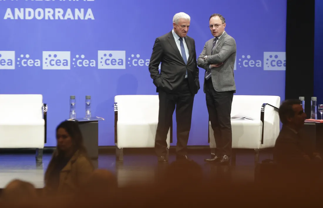 Xavier Espot i Josep Maria Cabanes van abordar com es plasmarà la pròxima legislatura l’acord preelectoral entre DA i Liberals.