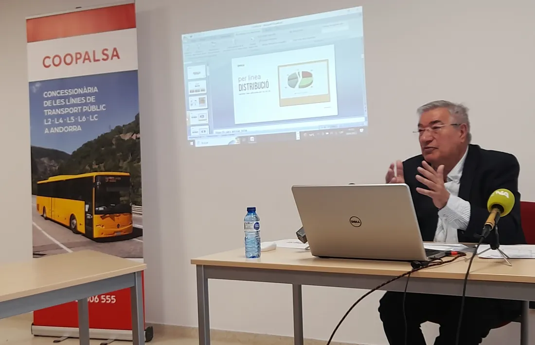 Dallerès durant la roda de premsa d'aquest matí per explicar els resultats de l'enquesta de satisfacció.