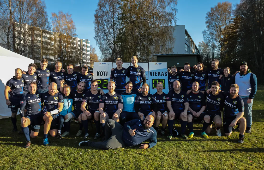 La selecció finlandesa de rugbi.