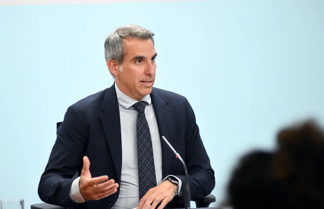 El ministre de Finances i portaveu en funcions, Cesar Marquina, aquesta tarda.