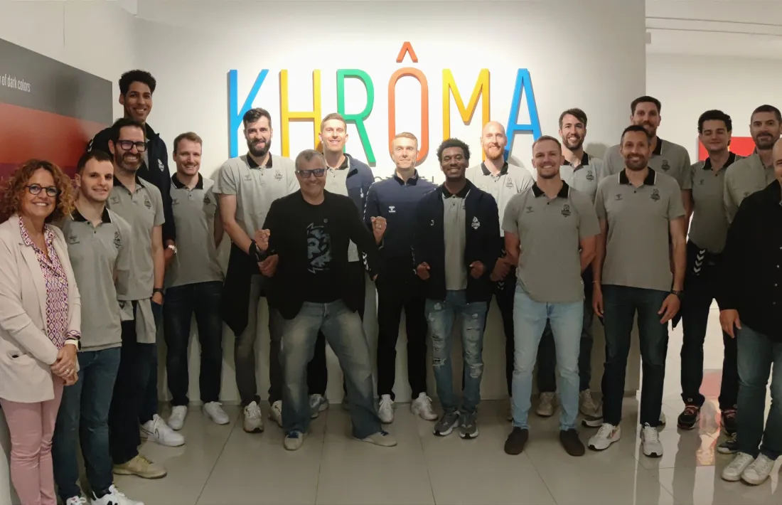 El BC MoraBanc va visitar ahir el museu Thyssen.