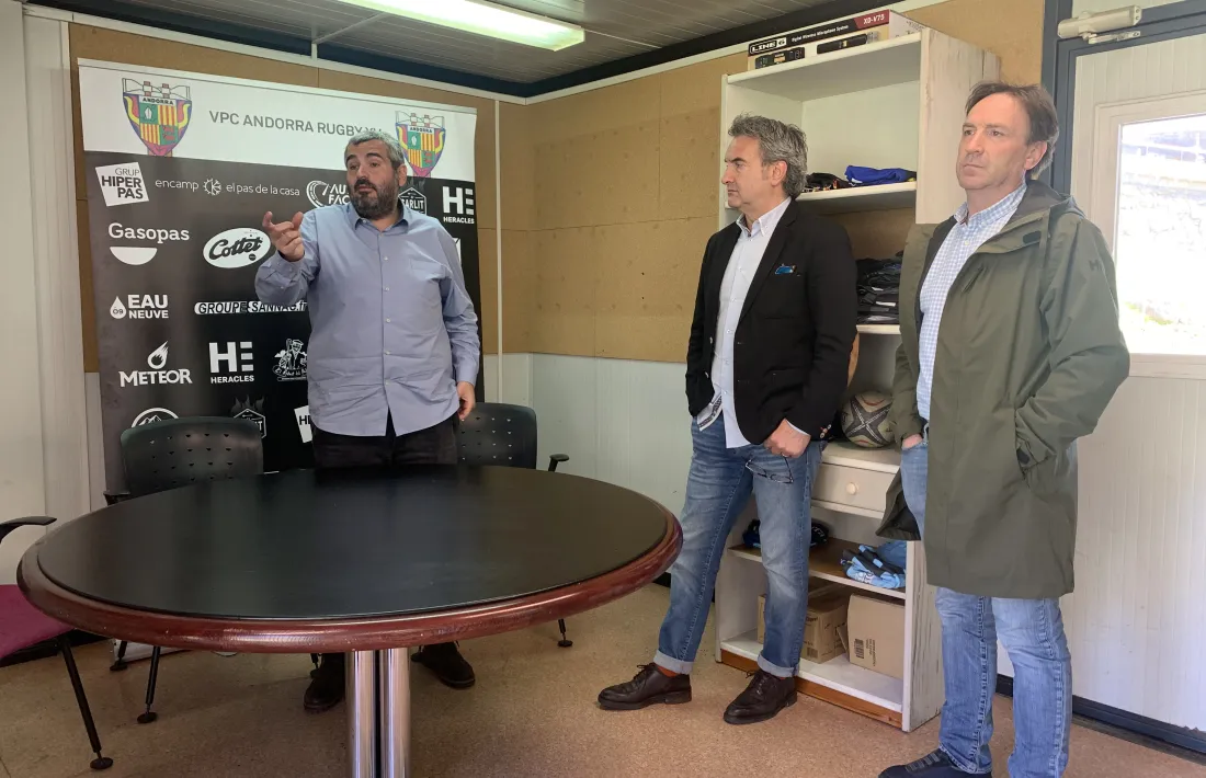 Gerard Giménez, president del VPC Andorra, va explicar ahir en roda de premsa el perquè de renunciar a disputar les fases d’ascens a divisió d’honor B espanyola.