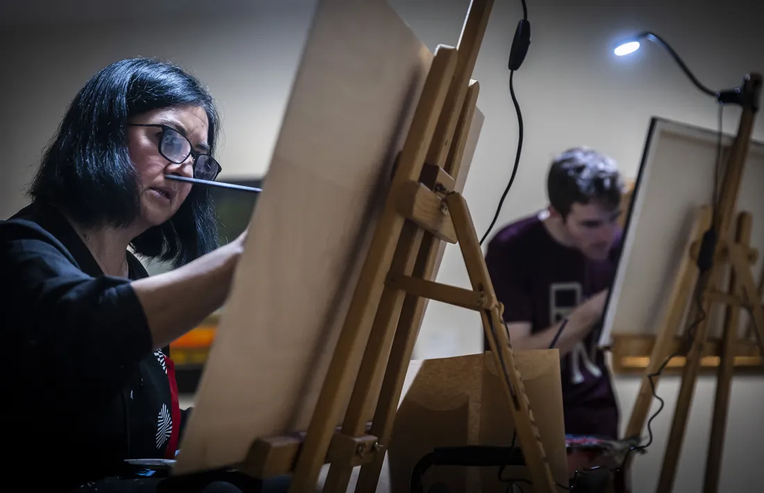 Una de les classes de l'escola d'art.