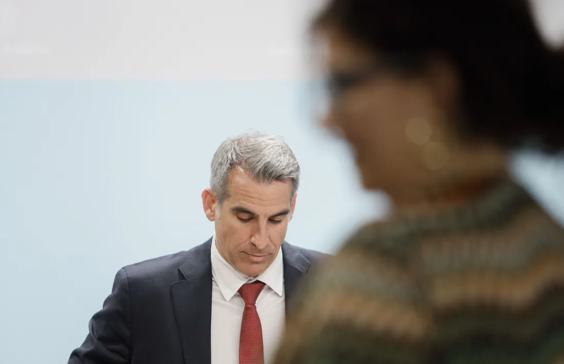 El ministre de Finances i portaveu de l’Executiu, Cèsar Marquina.