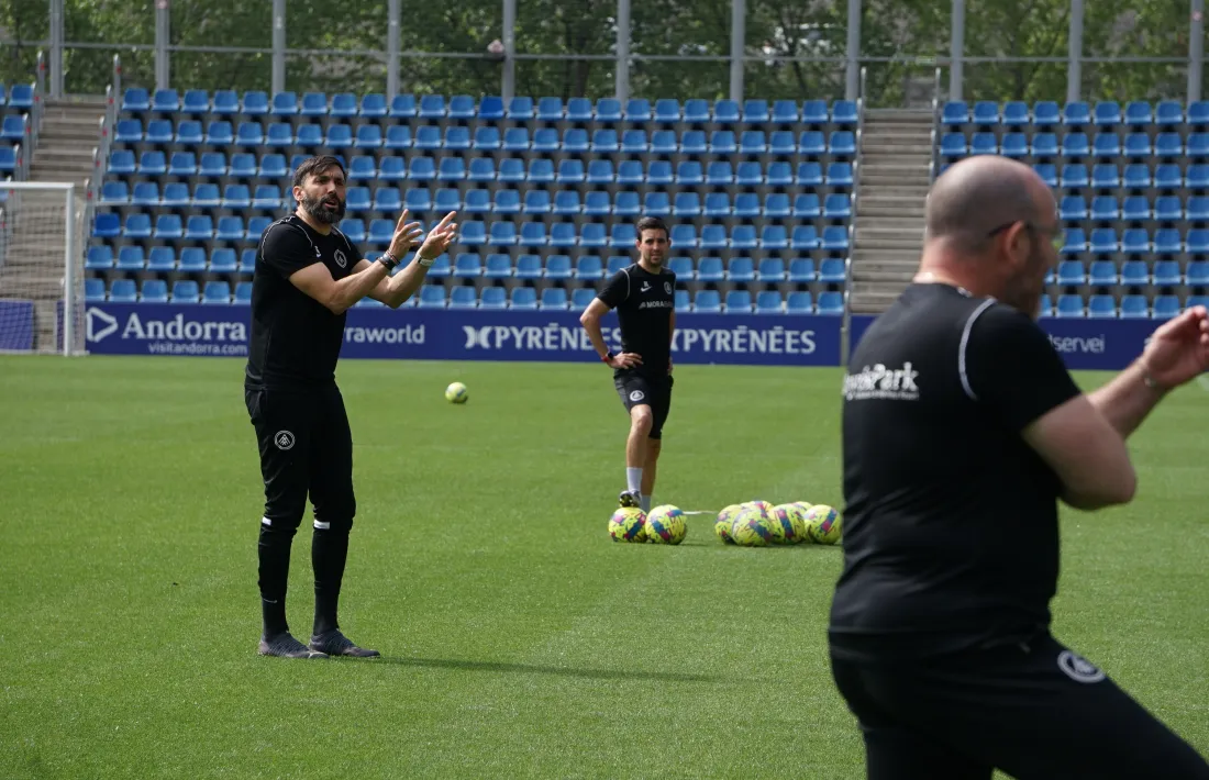 Eder Sarabia, en un entrenament.