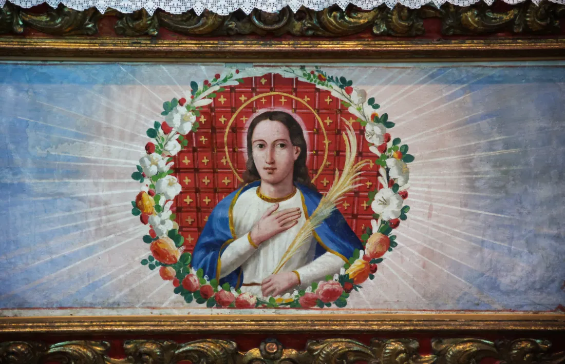 El frontal d'altar atribuït al taller de Josep Oromí, a l'últim terç del XIX.