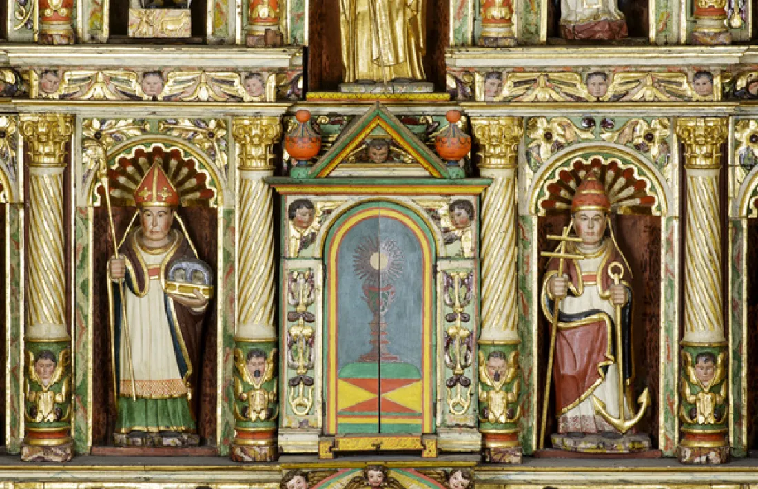 L'altar major de la parroquial de Sant Julià, construït el 1619 per Tremulles.