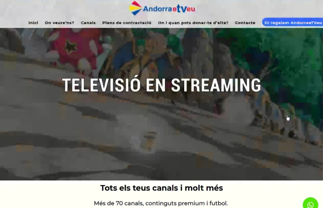 La plataforma AndorraeTVeu ofereix contingut en streaming.