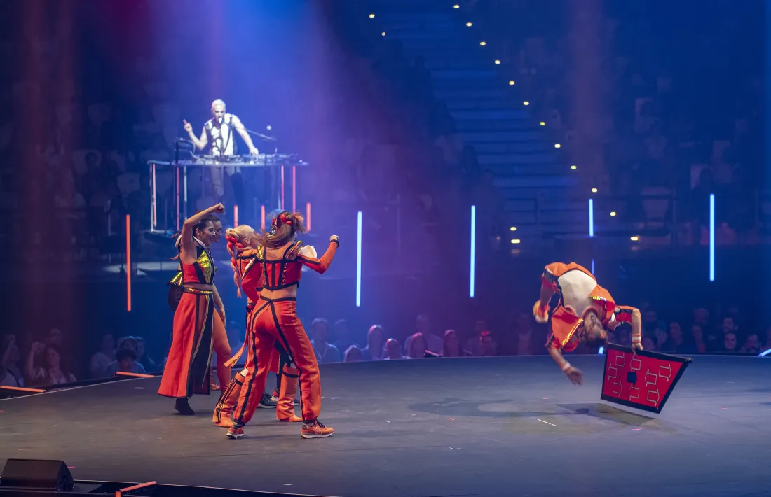Un instant de l'espectacle del Cirque du Soleil de l'estiu passat.