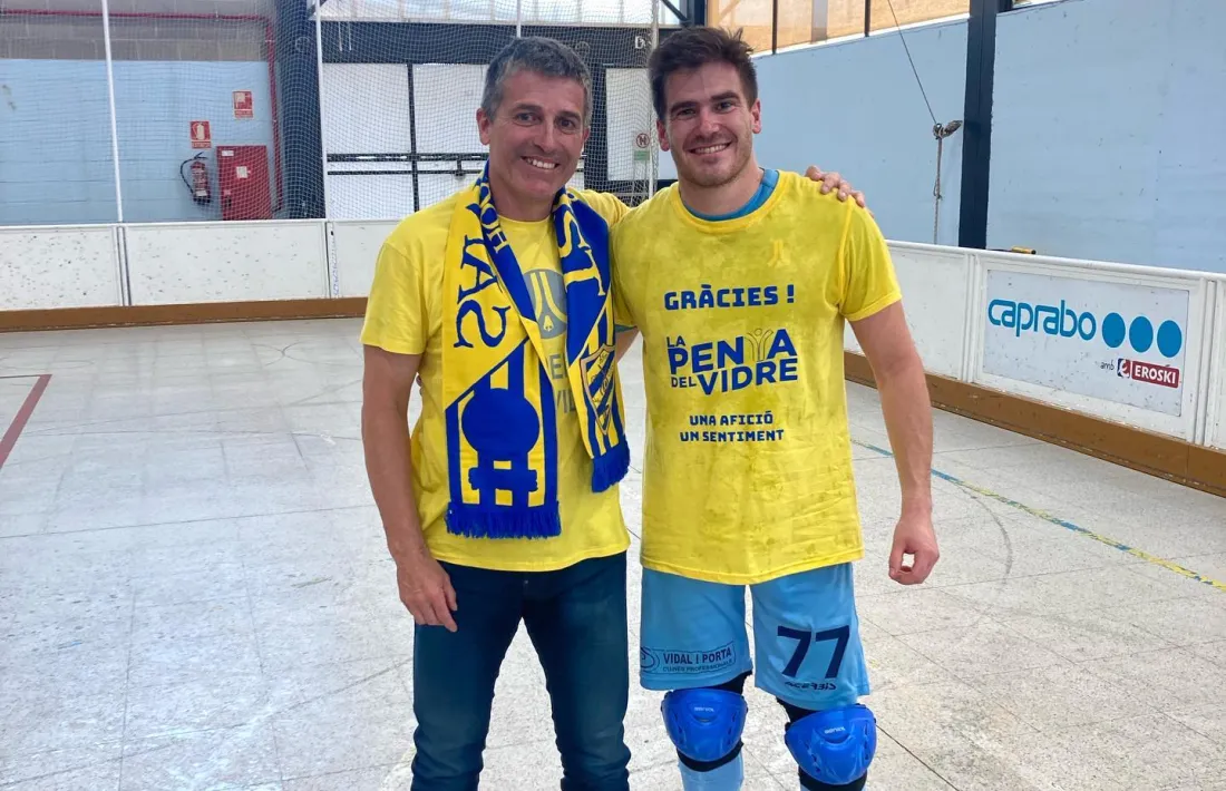 Gerard Miquel, amb el seu pare Llorenç.