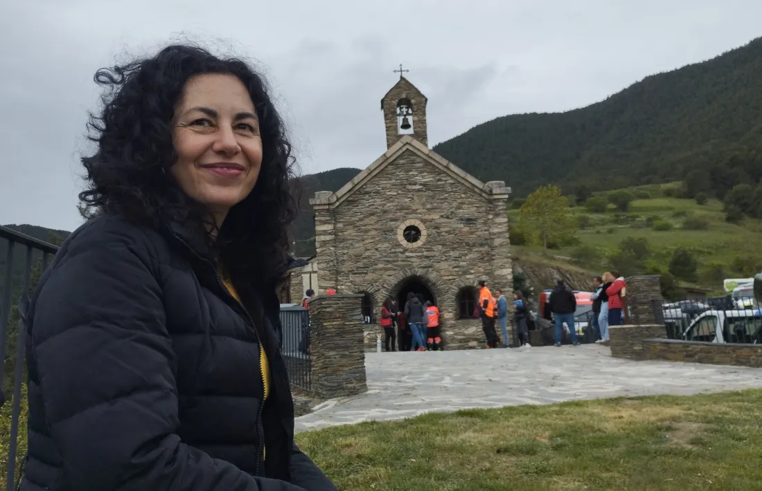 La pianista laurediana, a l'esplanada de Canòlic on dijous protagonitzarà 'Pelegrinatge'.