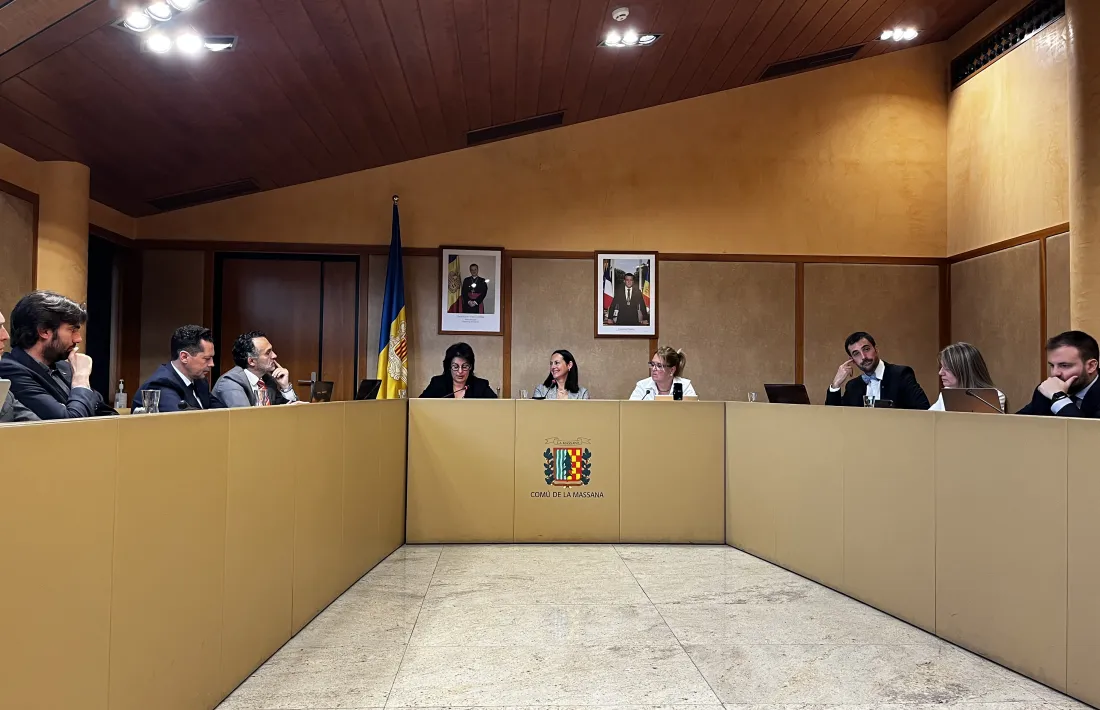 Un moment de la sessió de Consell de Comú de la Massana, aquest matí.