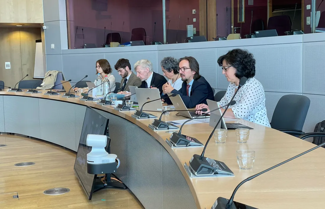 Un moment de la nova ronda de negociació entre Andorra i la UE celebrada avui a Brussel·les.