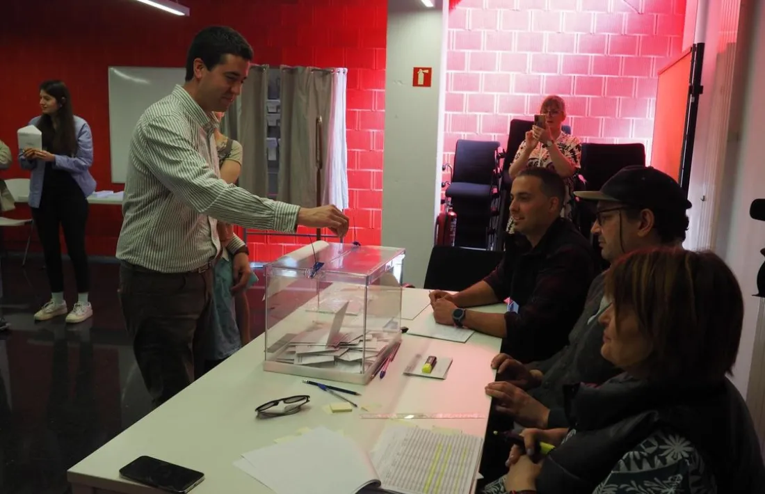 Joan Barrera, votant aquest matí. 