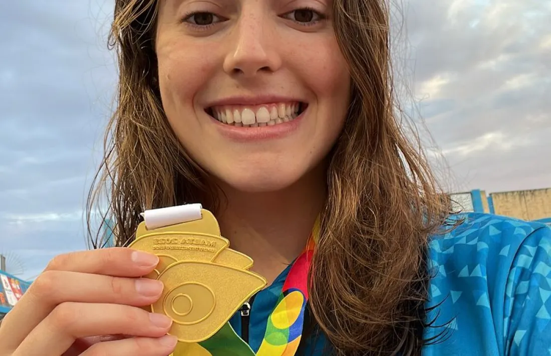 Nàdia Tudó, amb l'or.