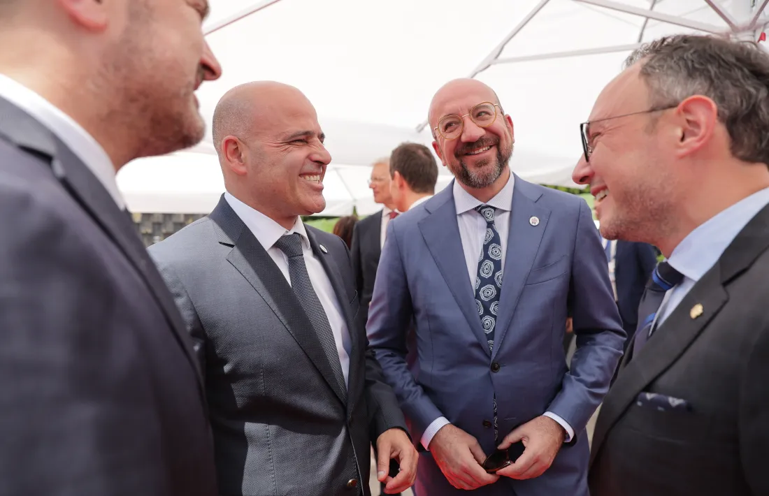 El cap de Govern, Xavier Espot, amb el president del Consell Europeu, Charles Michel.