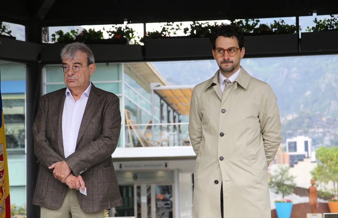 Els ministres Baró i Casals, avui al Fòrum de les Escoles Verdes.