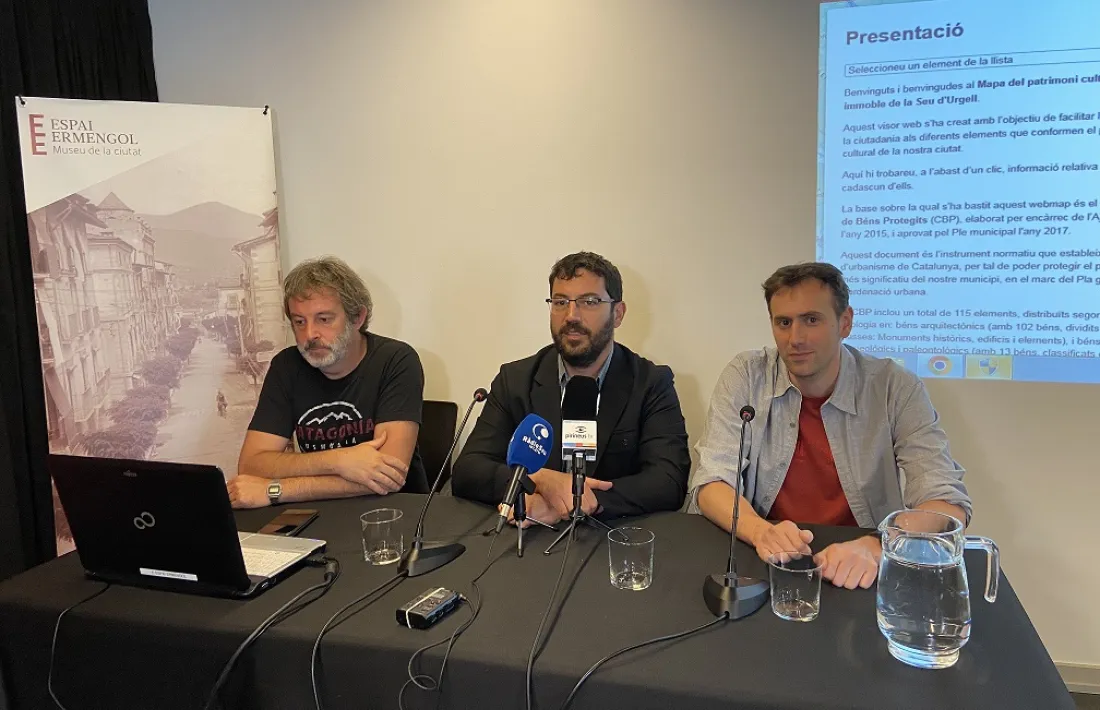 Augé, Viaplana i Guàrdia, a la presentació de la web. 