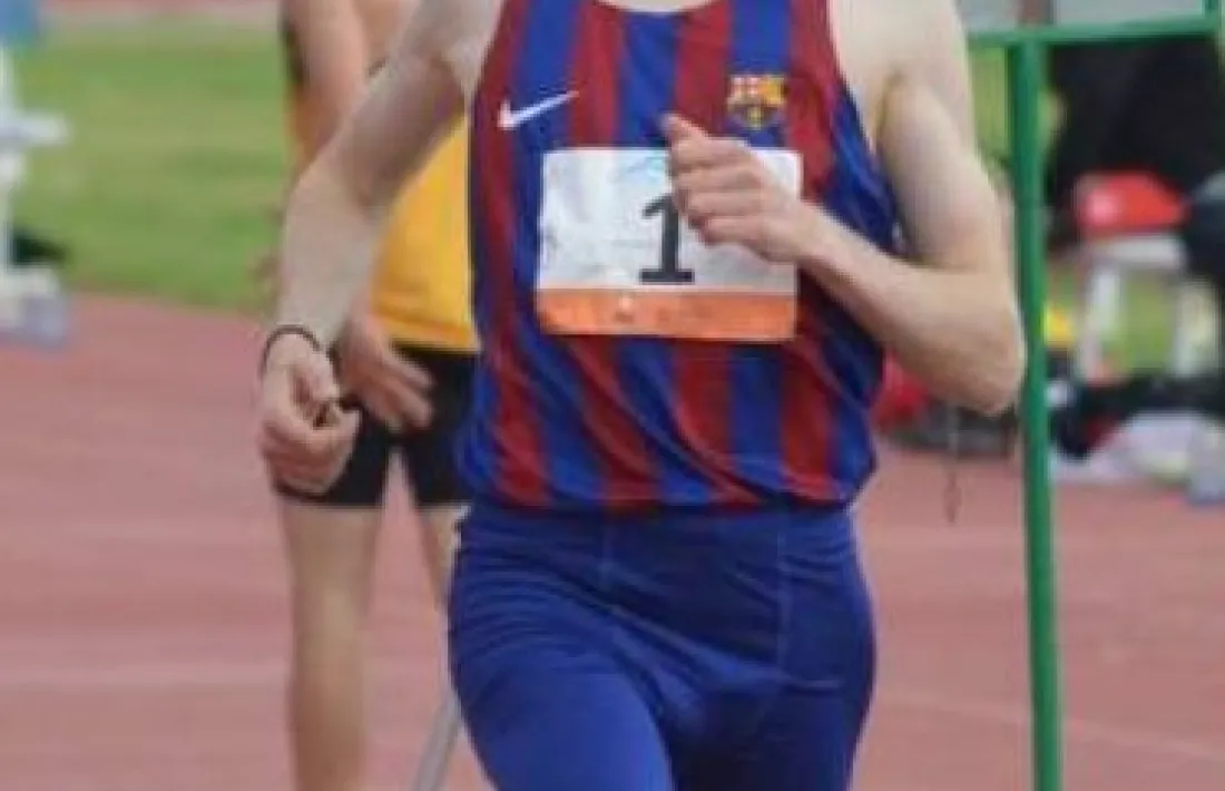 Pol Moya, amb el Barça.