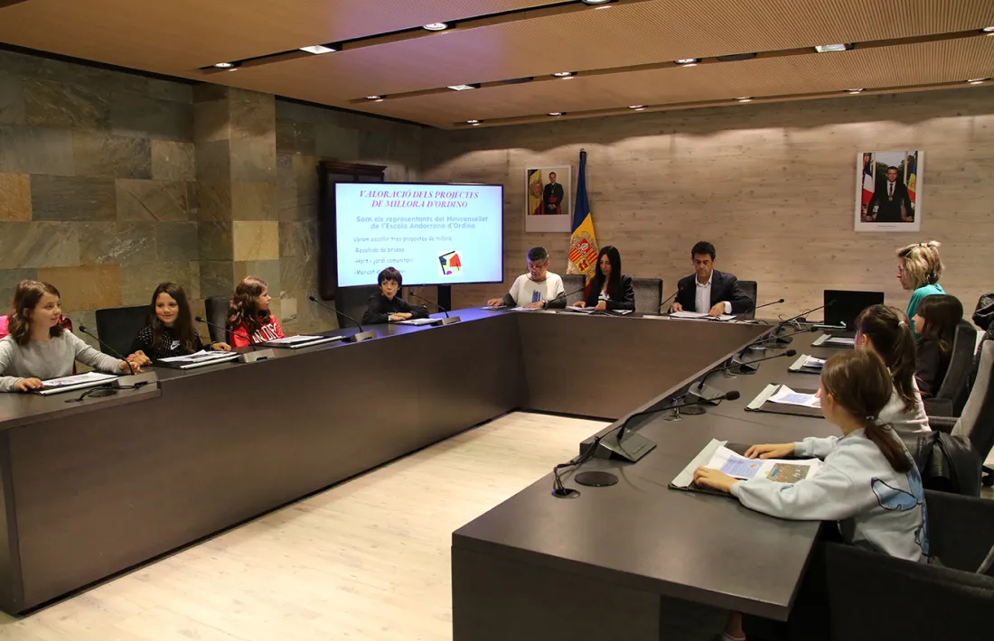 Un instant de la sessió del consell d'infants d'aquest dimecres.