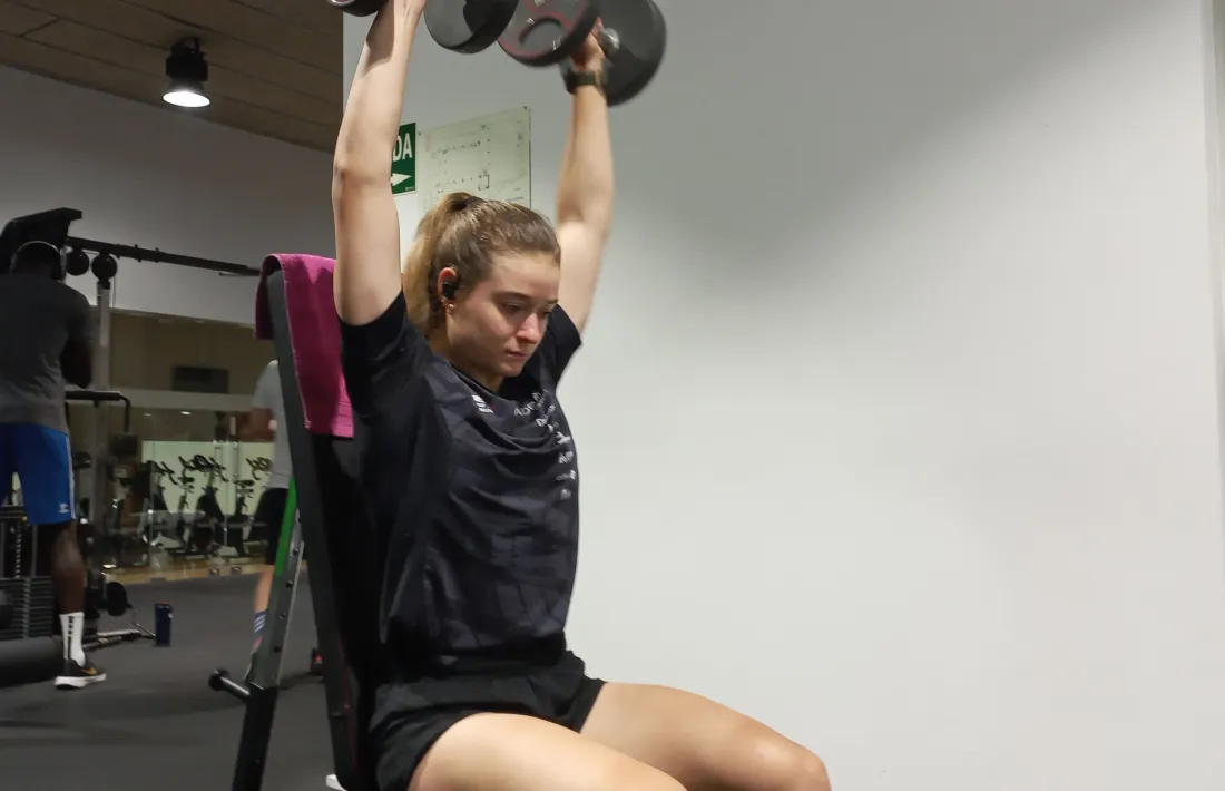 Gina del Rio, al gimnàs lauredià.