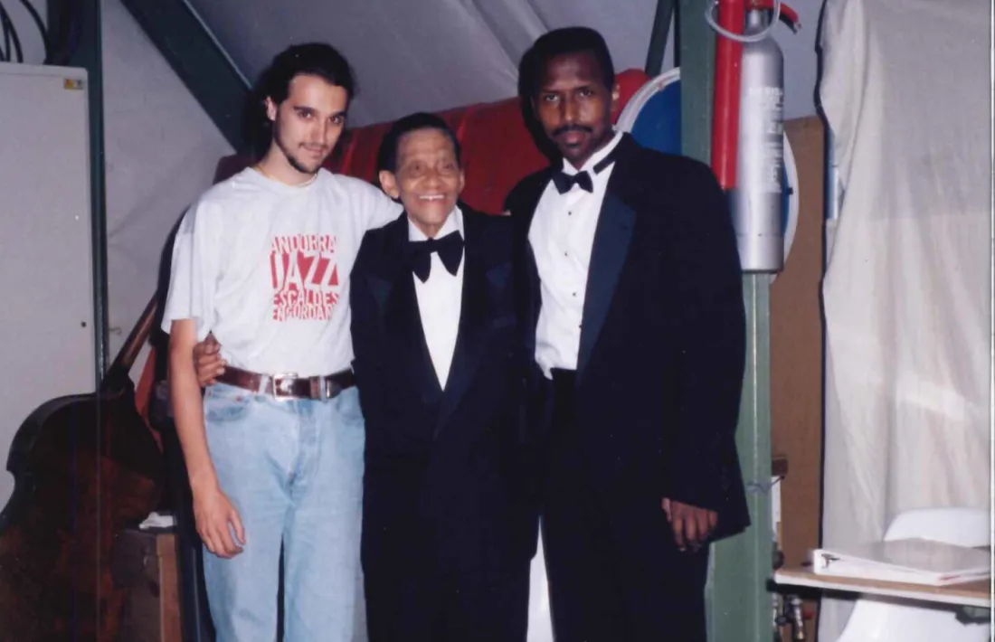Vilella, el 1995, amb Jimmy Scott al Parnal.