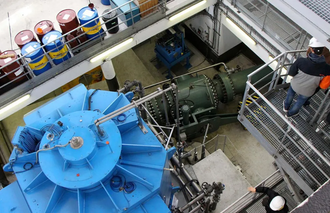 Generadors de la central hidroelèctrica.