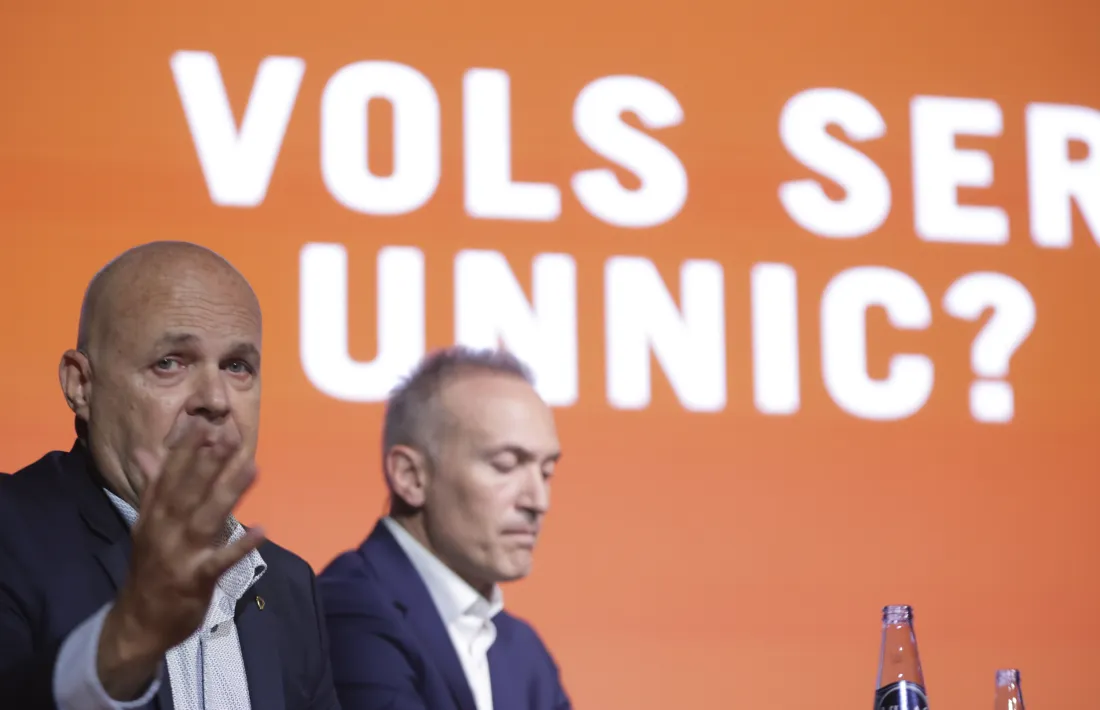 El conseller delegat i el director general de Jocs SA, Marc Martos i Ivan Armengod, han presentat avui l’oferta d’accions.