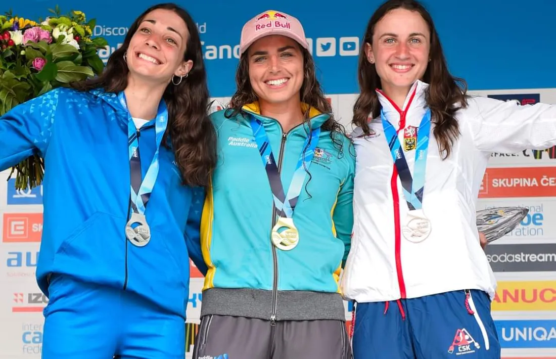 Monica Doria, al segon lloc del podi a la Copa del Món de Praga.