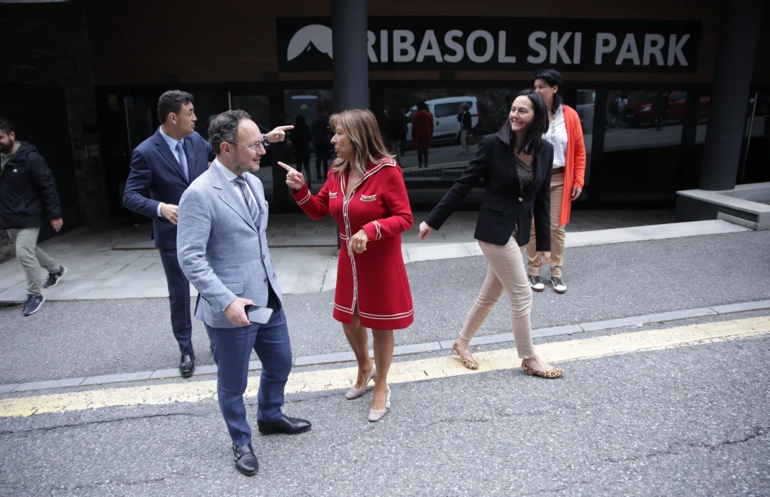 Un moment de la visita, aquest matí.