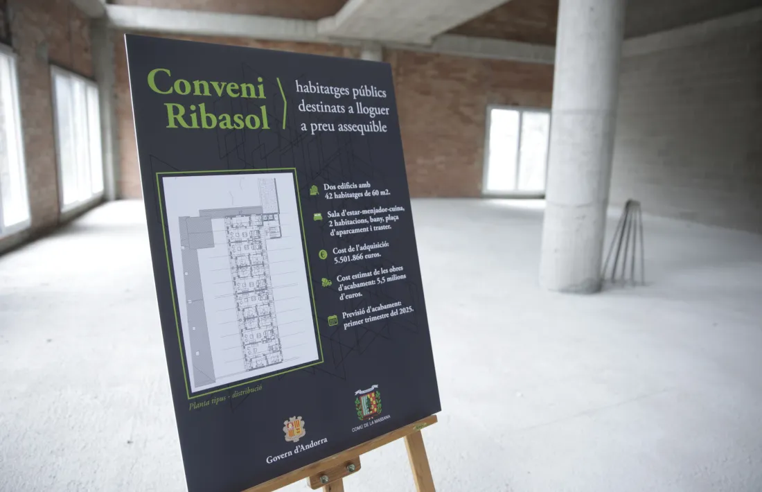 Un dels blocs del complex Ribasol d’Arinsal que adquirirà el Govern per fer 42 habitatges de lloguer a preu regulat.