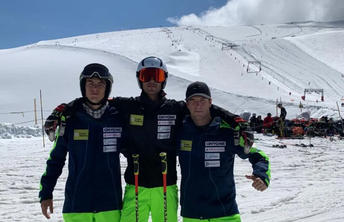 Cornella, Rius i Gabriel, a Les Deux Alpes.
