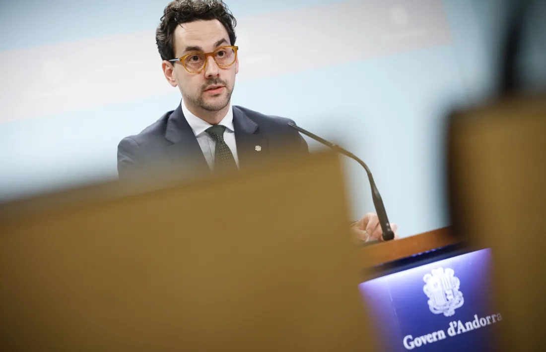 El ministre portaveu, Guillem Casal, en la compareixença d'aquesta tarda.