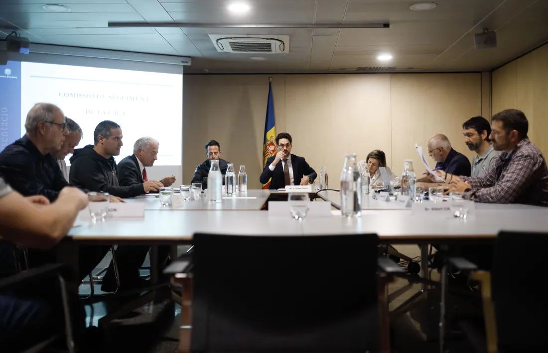 Participants a la reunió de la Comissió de Seguiment de la Caça.