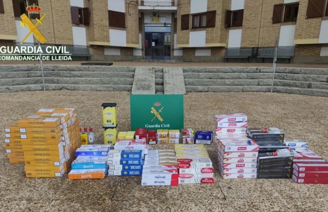 Mostra del tabac intervingut per la guàrdia civil diumenge.