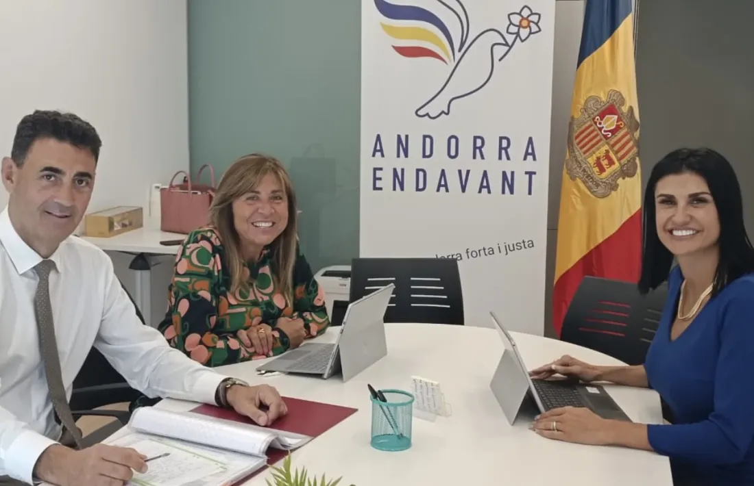 Un moment de la trobada, avui.