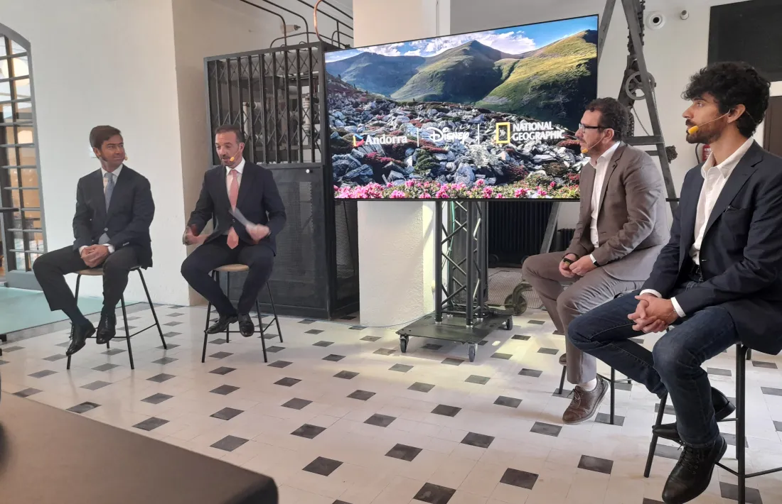 La seu d’Andorra Turisme va acollir ahir la presentació de la col·laboració amb National Geographic i Disney Espanya.