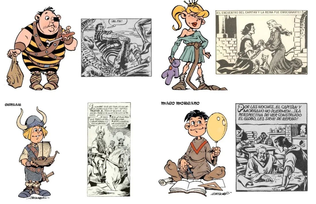 El Capitán Trueno i els secundaris de la sèrie.