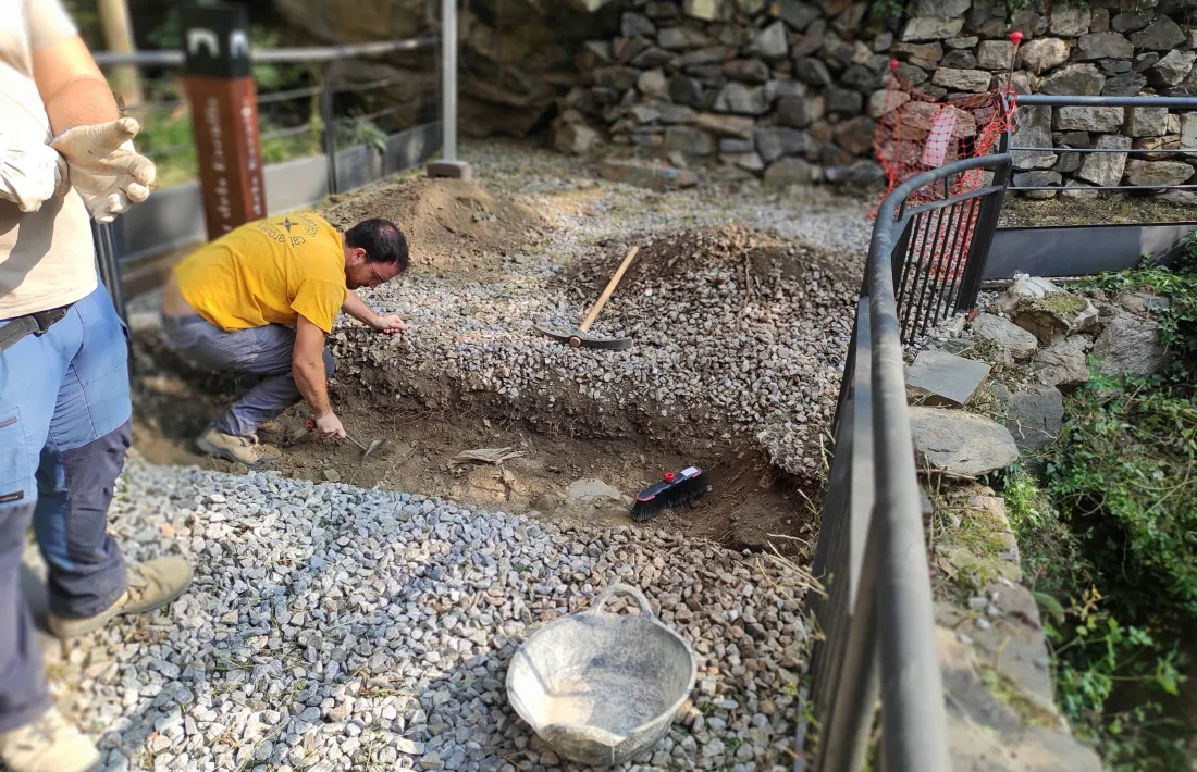 Intervenció arqueològica al pont dels Escalls.