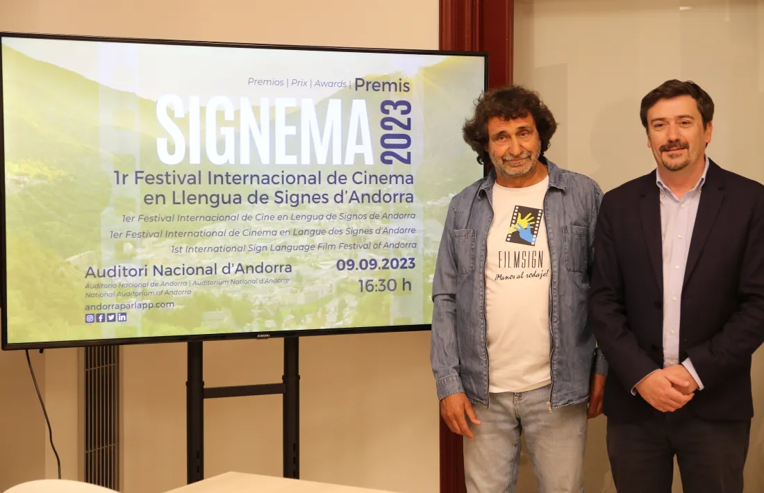 El director artístic de Signema, Lázaro Contreras, i el cofundador de Parl’App, Quim Barceló, son els impulsors del nou festival.