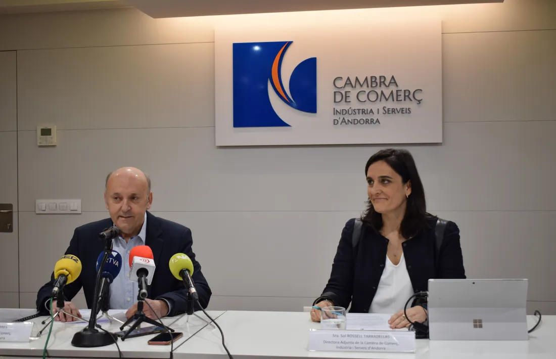 Josep Maria Mas i Sol Rossell en una compareixença anterior.