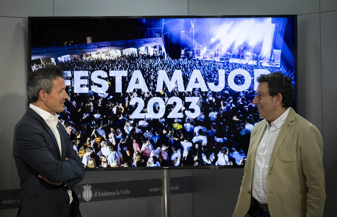 Astrié i Canturri a la presentació dels actes de la festa major d'Andorra la Vella.
