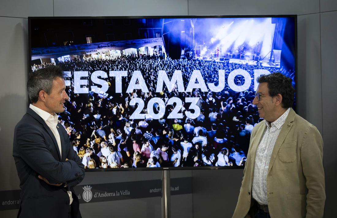 Astrié i Canturri a la presentació dels actes de la festa major d'Andorra la Vella.