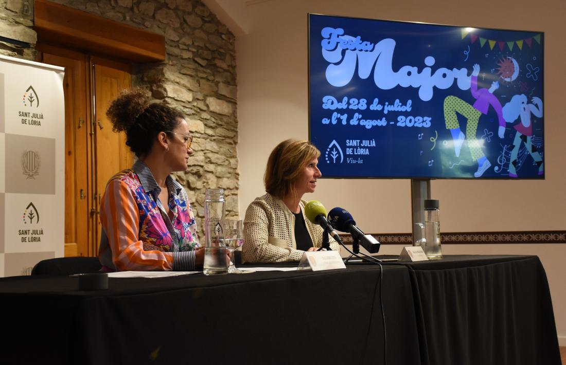 Rogé i Codina presentant la programació de la festa major laurediana.