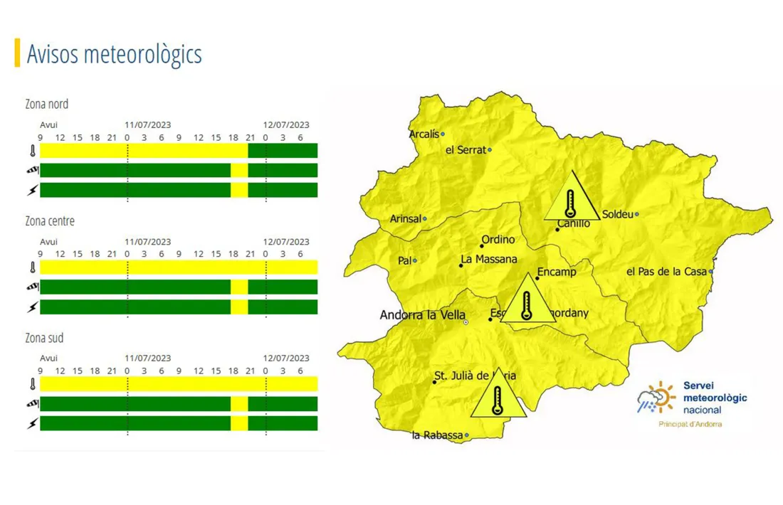El Servei de Metereologia d'Andorra informa dels visos metereologics d'aquest anticicló.