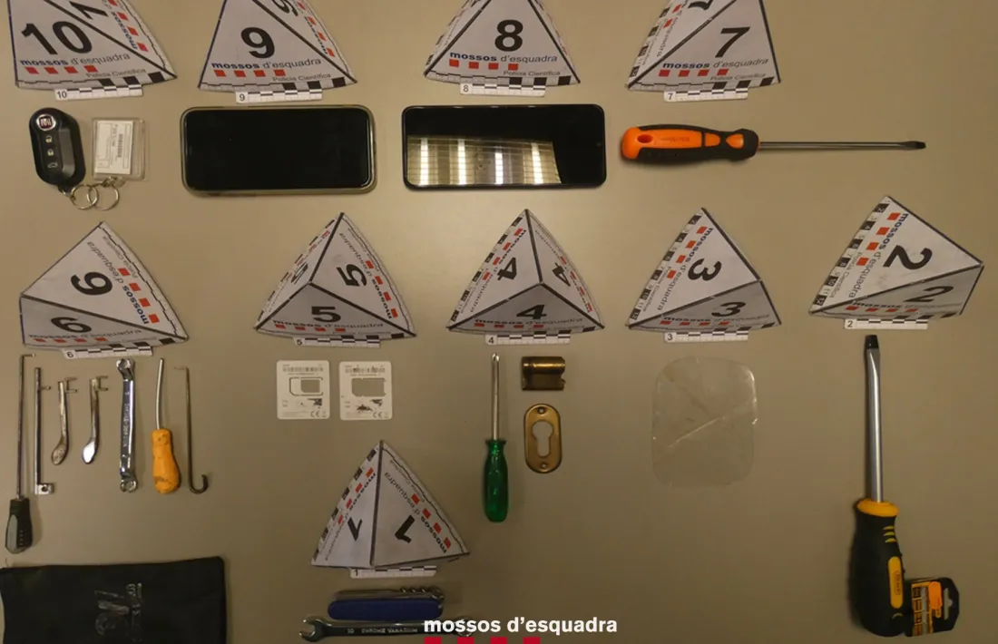 Detall del material intervingut. 