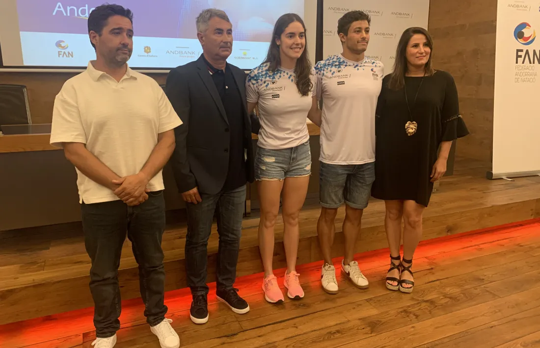 Nàdia Tudó i Tomàs Lomero van realitzar una roda de premsa ahir a Andbank.