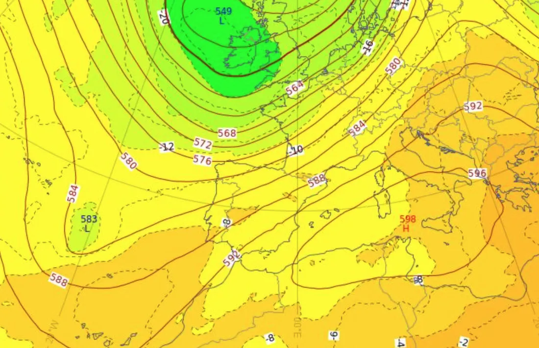 El mapa de calor d'aquest diumenge.