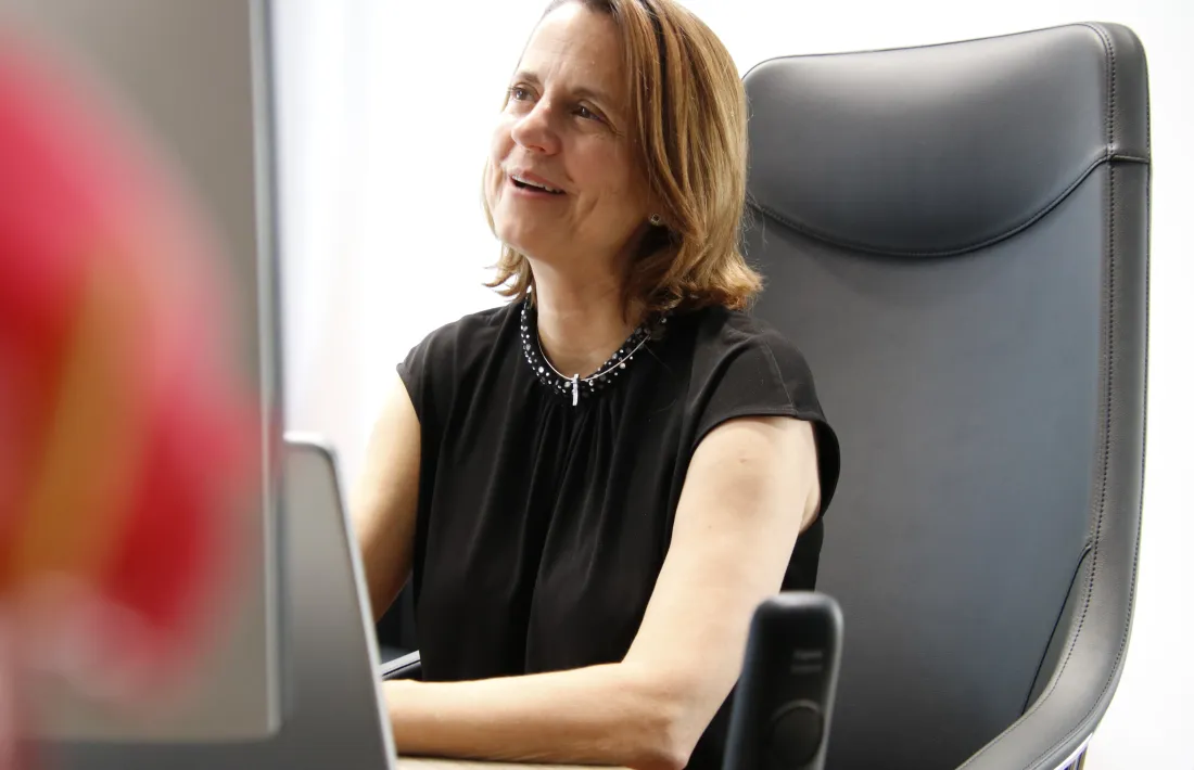 La cònsol major d’Escaldes-Engordany, Rosa Gili, en el seu despatx al Comú.